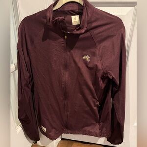 Tracksmith Burgundy Full-Zip Session Jacket